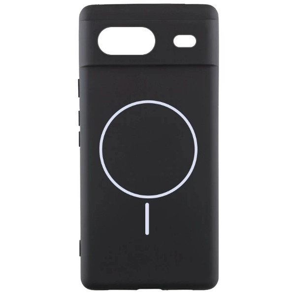 Silicone Case Full Protective (AA)  with MagSafe для Google Pixel 7 (Black)-0